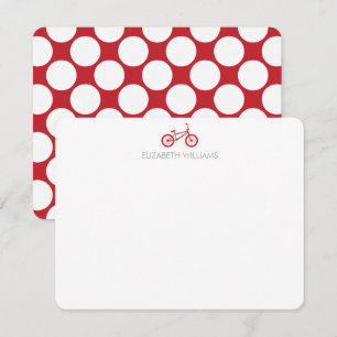 Tarjetas de notas de puntos grandes y bicicletas r