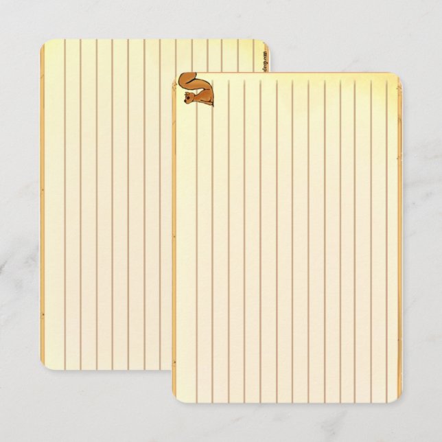 Tarjetas de notas de receta de ardilla Figdewdrop (Anverso / Reverso)