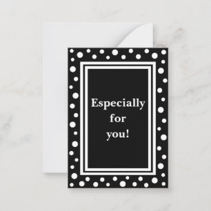 Tarjetas de notas de regalo de puntos pequeños_Neg