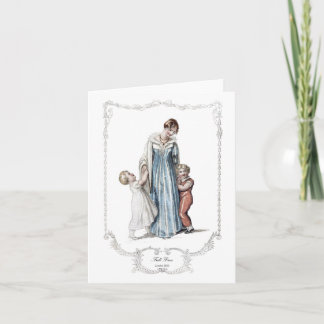 Tarjetas de notas de Regency Fashion Plate 1810 No