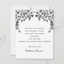 Tarjetas de notas de simpatía de uvas