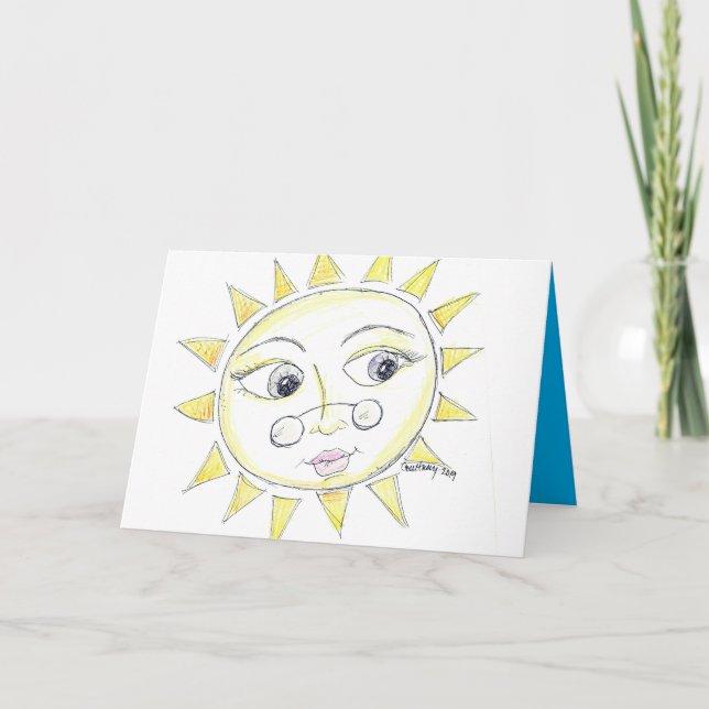 Tarjetas de notas de sol de ojos brillantes (Anverso)