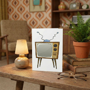 Tarjetas de notas de televisión retro Vintage TV
