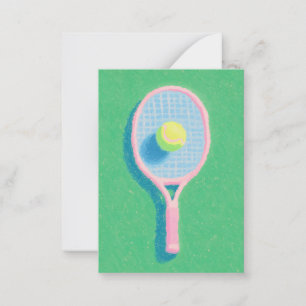 Tarjetas de notas de tenis pastel elegantes y colo