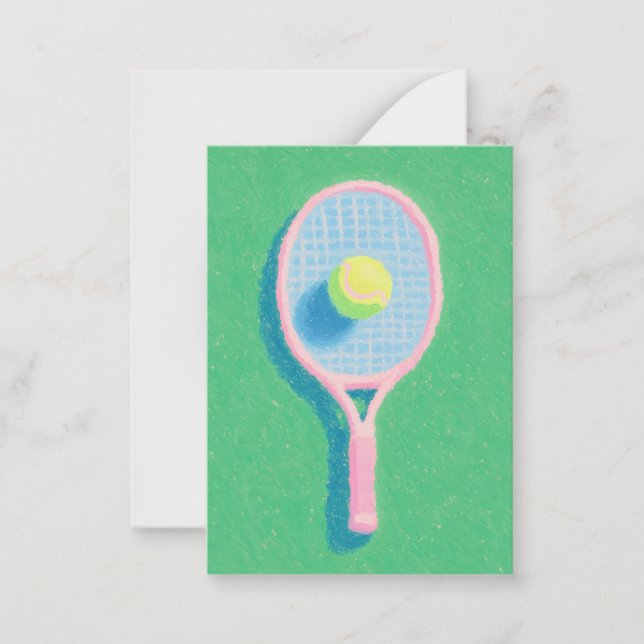 Tarjetas de notas de tenis pastel elegantes y colo (Anverso)