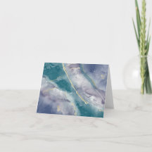 Tarjetas de notas de tinta alcohólica azul y turqu