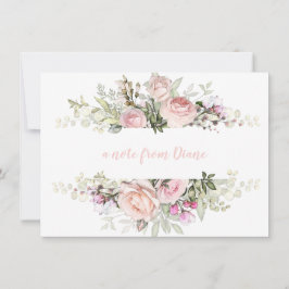 Tarjetas de notas de verde para Rosas de Rubor Pin