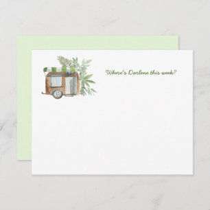 Tarjetas de notas de viaje para plantas de cosecha