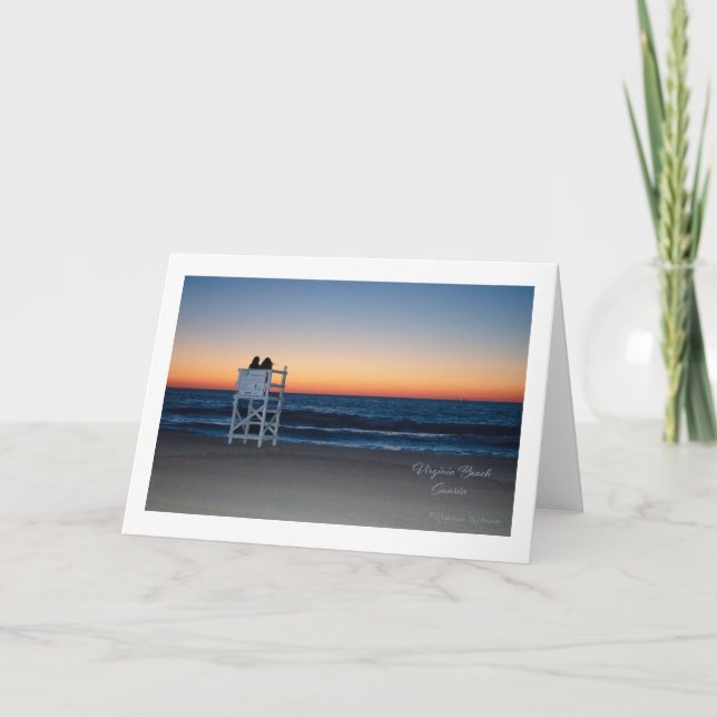 Tarjetas de notas de Virginia Beach Sunrise (Anverso)