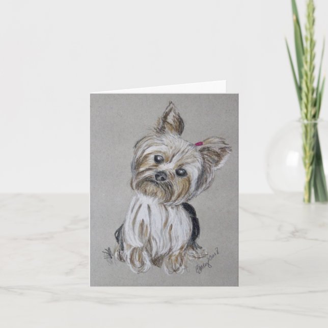 Tarjetas de notas de Yorkshire Terrier (Anverso)