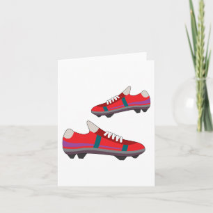 Tarjetas de notas de zapatos de fútbol