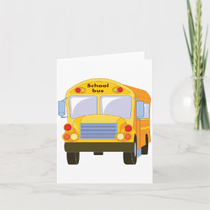 Tarjetas de notas del autobús escolar amarillo