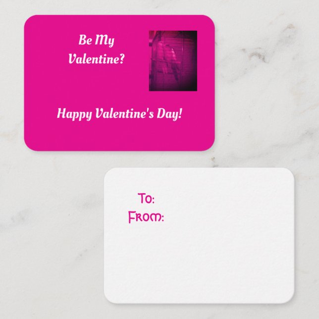 Tarjetas de notas del día de San Valentín de pájar (Anverso / Reverso)