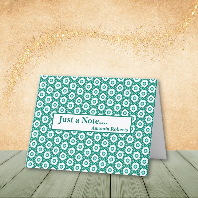 Tarjetas de notas del patrón de rueda de resumen v (Easily edit Just a Note Greeting and add your name, or remove name.)
