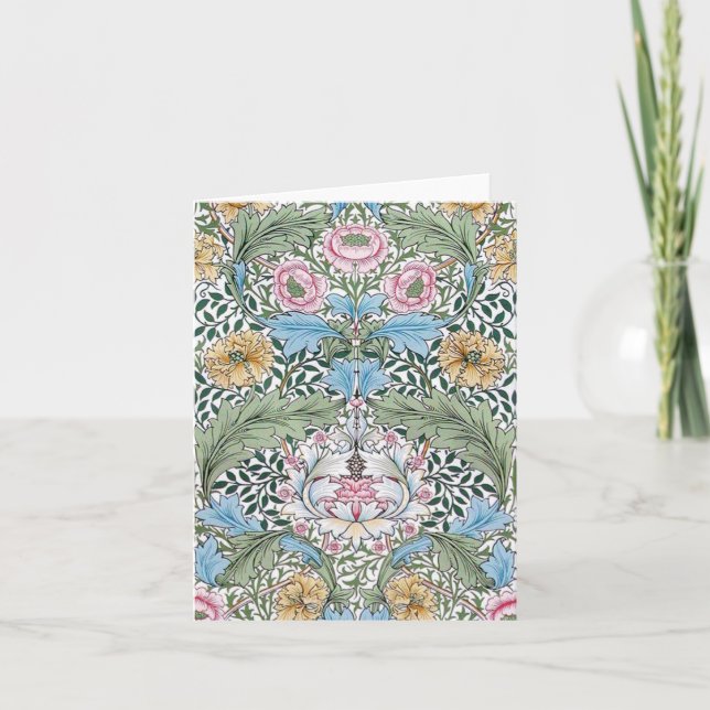Tarjetas de notas del patrón floral William Morris (Anverso)
