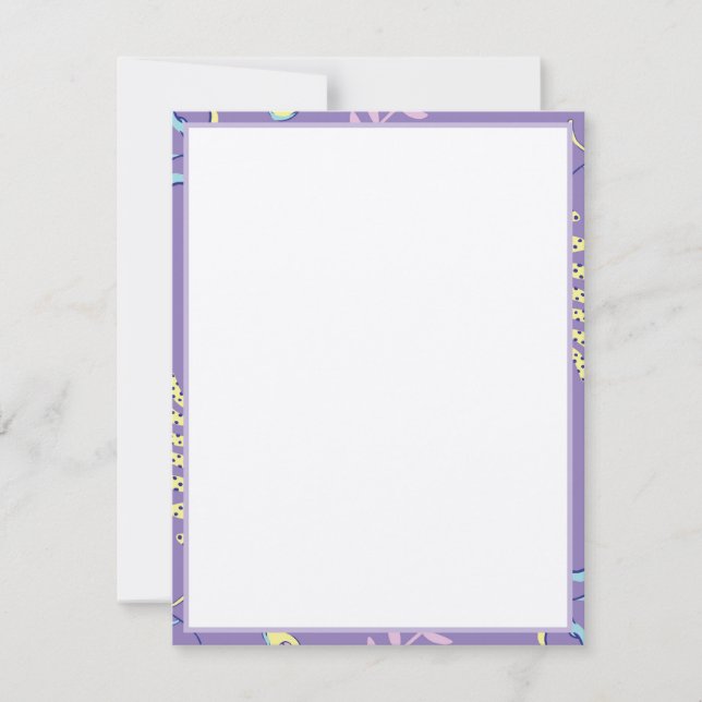 Tarjetas de notas diarias con estampado floral (Anverso)