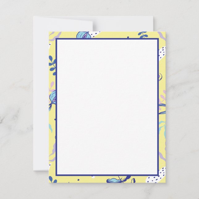 Tarjetas de notas diarias con estampado floral ama (Anverso)