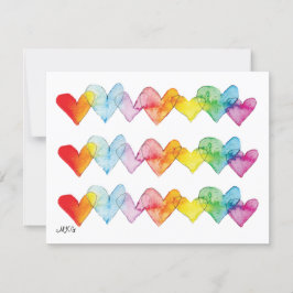 Tarjetas de notas dibujadas a mano coloridas para 