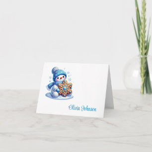 Tarjetas de notas dobladas con nombre personalizad