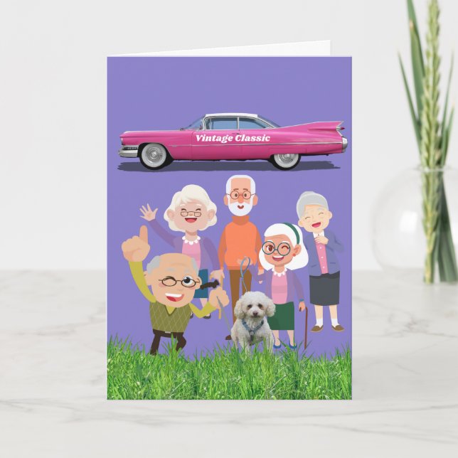 Tarjetas de notas dobladas para personas mayores d (Anverso)