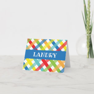 Tarjetas de notas dobladas personalizadas cruzadas