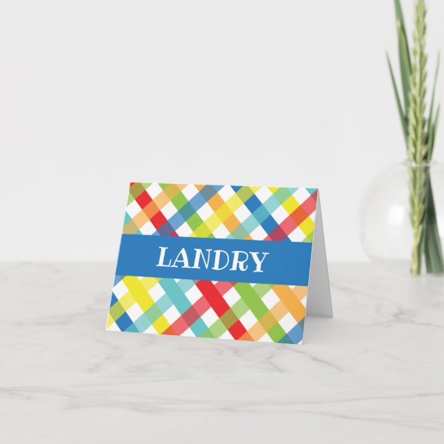 Tarjetas de notas dobladas personalizadas cruzadas (Anverso)