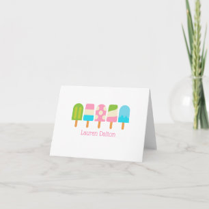 Tarjetas de notas dobladas personalizadas de polka