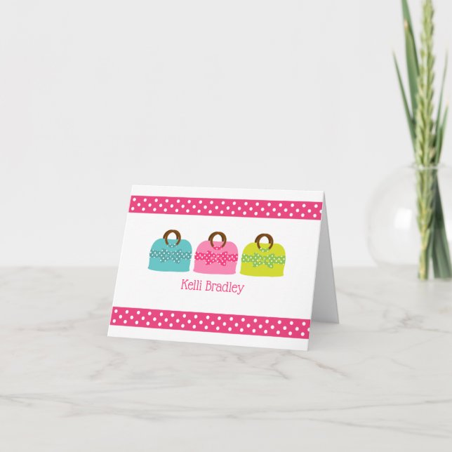 Tarjetas de notas dobladas personalizadas de punto (Anverso)