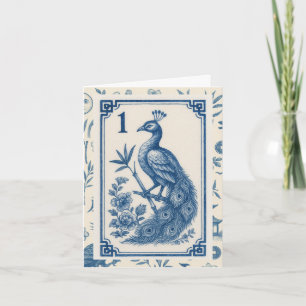 Tarjetas de notas Elegant Birdy Bam Mah Jongg