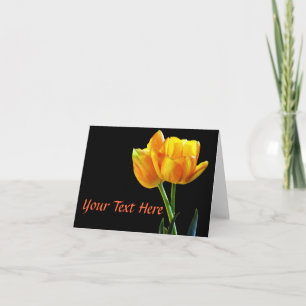 Tarjetas de notas elegantes de Tulips de primavera
