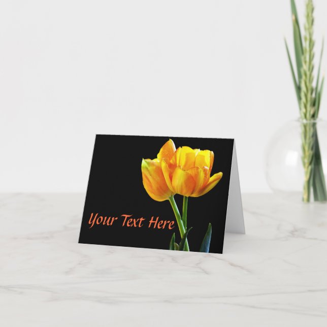 Tarjetas de notas elegantes de Tulips de primavera (Anverso)