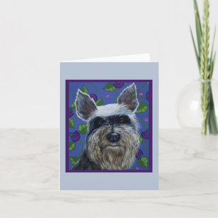 Tarjetas de notas en blanco Schnauzer