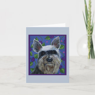 Tarjetas de notas en blanco Schnauzer