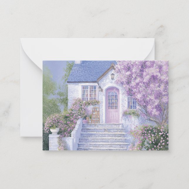Tarjetas de notas florales de bonito (Reverso)
