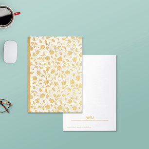 Tarjetas de notas florales de Personalizado de Rel
