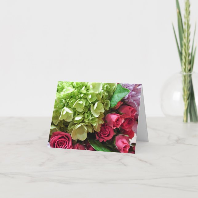 Tarjetas de notas florales - interior en blanco (Anverso)