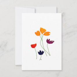 Tarjetas de notas florales simples