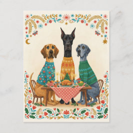Tarjetas de notas Gran Danés Navidad mesa 