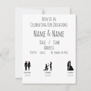 Tarjetas de notas Minimalistas de Invitación de in