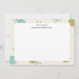 Tarjetas de notas modernas de estilo retro de medi