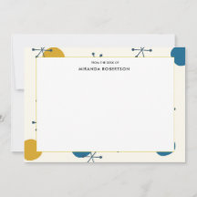 Tarjetas de notas modernas de estilo retro de medi