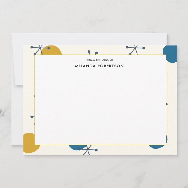 Tarjetas de notas modernas de estilo retro de medi (Anverso)