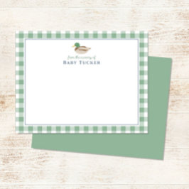 Tarjetas de notas para bebé niño con estampado de