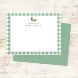Tarjetas de notas para bebé niño con estampado de
