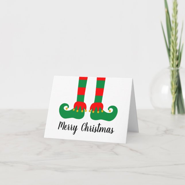 Tarjetas de notas para elefante de Navidad persona (Anverso)