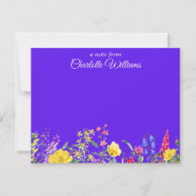 Tarjetas de notas para flores silvestres