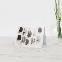 Tarjetas de notas para gorras de punto de época