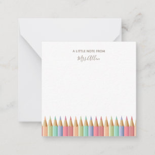 Tarjetas de notas para llevar a casa del profesor