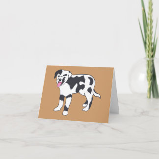 Tarjetas de notas para perros con manchas blancas