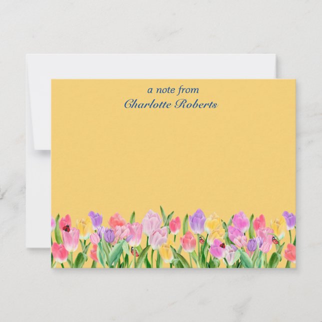 Tarjetas de notas para tulipanes y álbumes (Anverso)